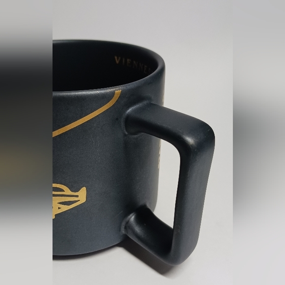 Starbucks Viennese Air Plane Coffee Mug Ceramic Black/Gold 14oz 2016 - Picture 5 of 9